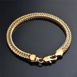 Chain Bracelet Men's European & American Hip Hop Style Stainless Steel 1pc